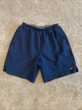 Nike Dark Blue Performance Shorts with Swoosh